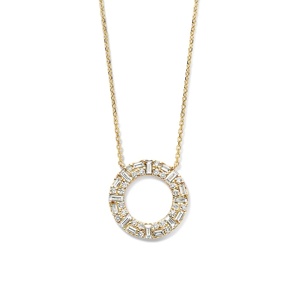 Collier geelgoud briljant 0,98 crt.