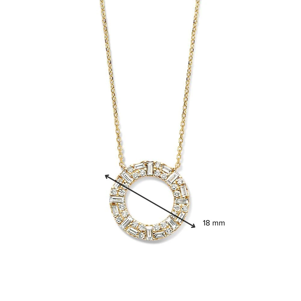 Collier geelgoud briljant 0,98 crt.