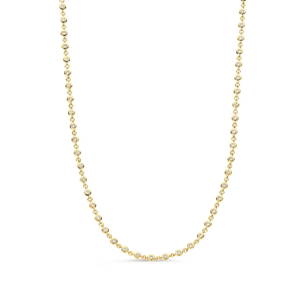 Collier geelgoud briljant 1,51 crt.