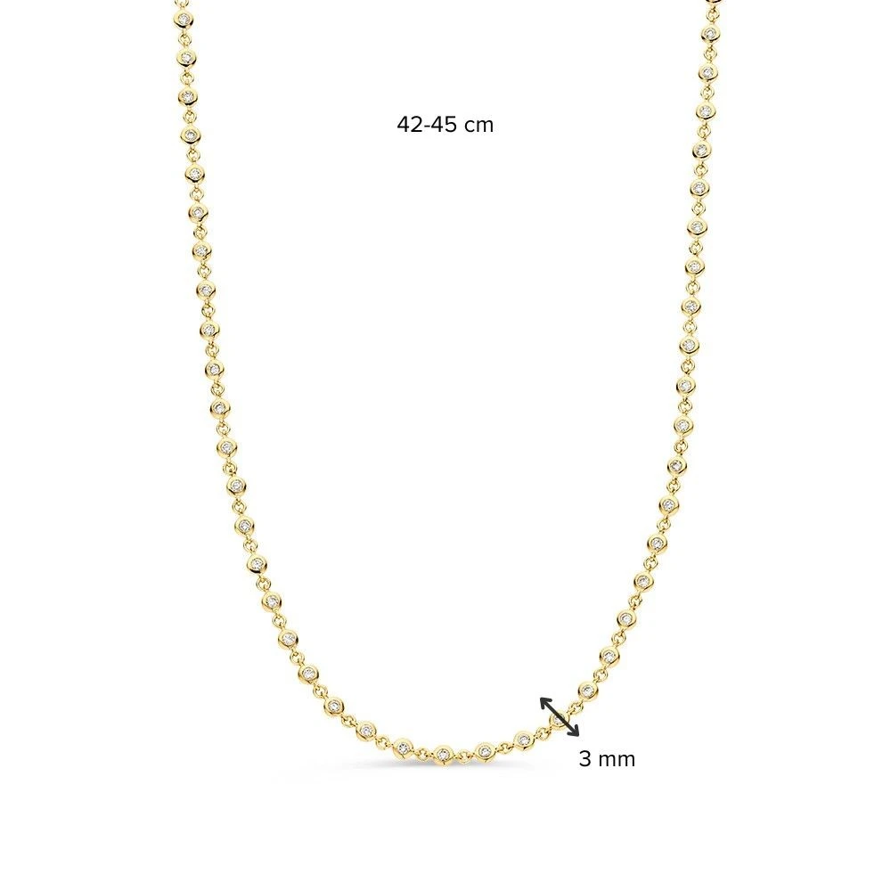 Collier geelgoud briljant 1,51 crt.