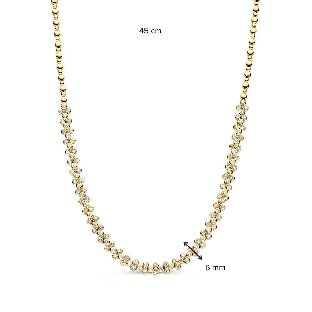Collier geelgoud briljant 3.62 crt.