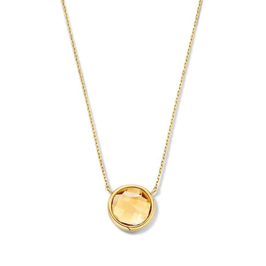 Collier geelgoud citrien