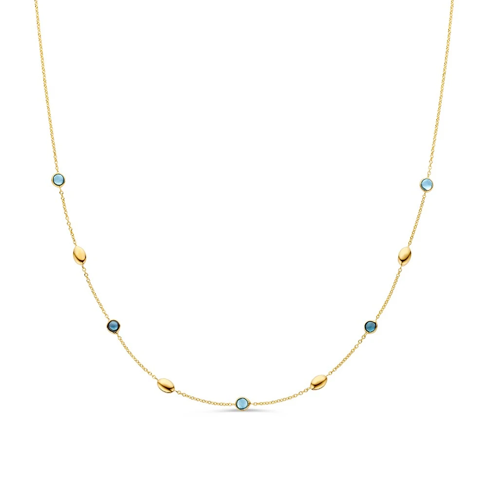 Collier geelgoud edelsteen