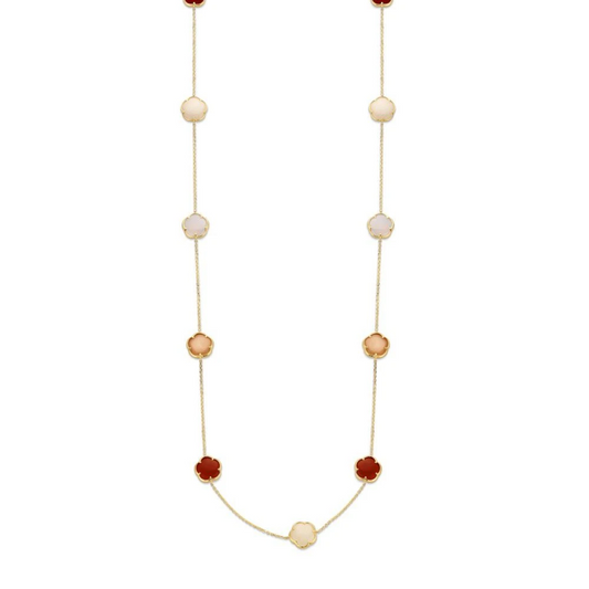 Collier geelgoud edelsteen