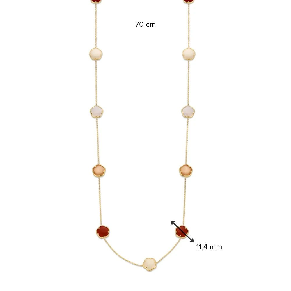 Collier geelgoud edelsteen
