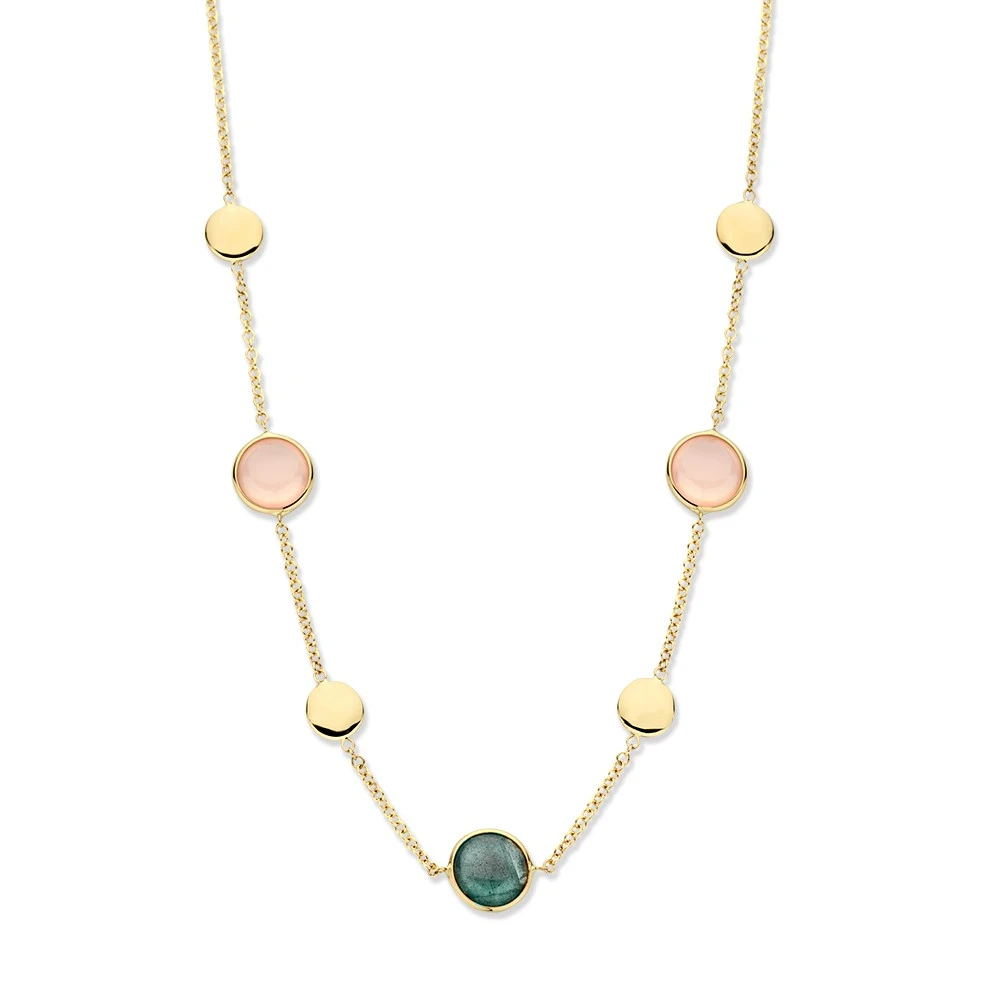Collier geelgoud edelsteen