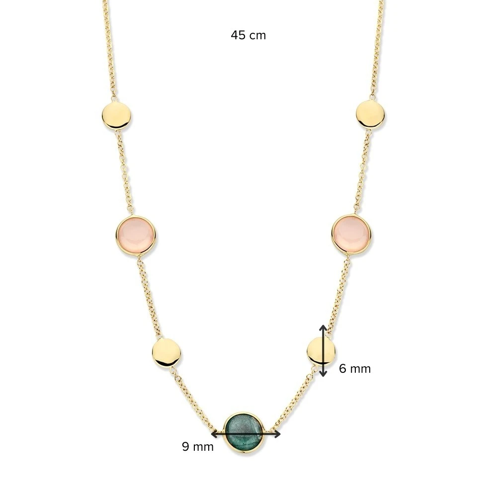 Collier geelgoud edelsteen
