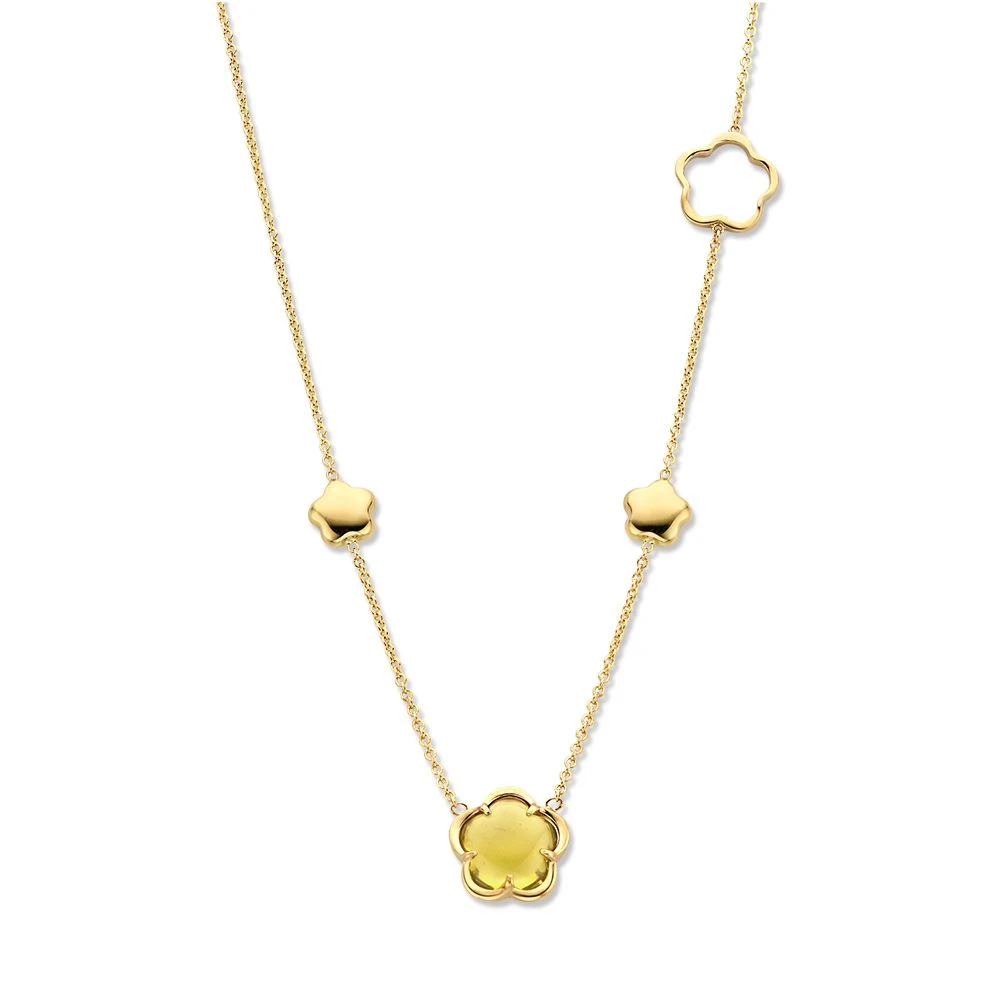Collier geelgoud edelsteen