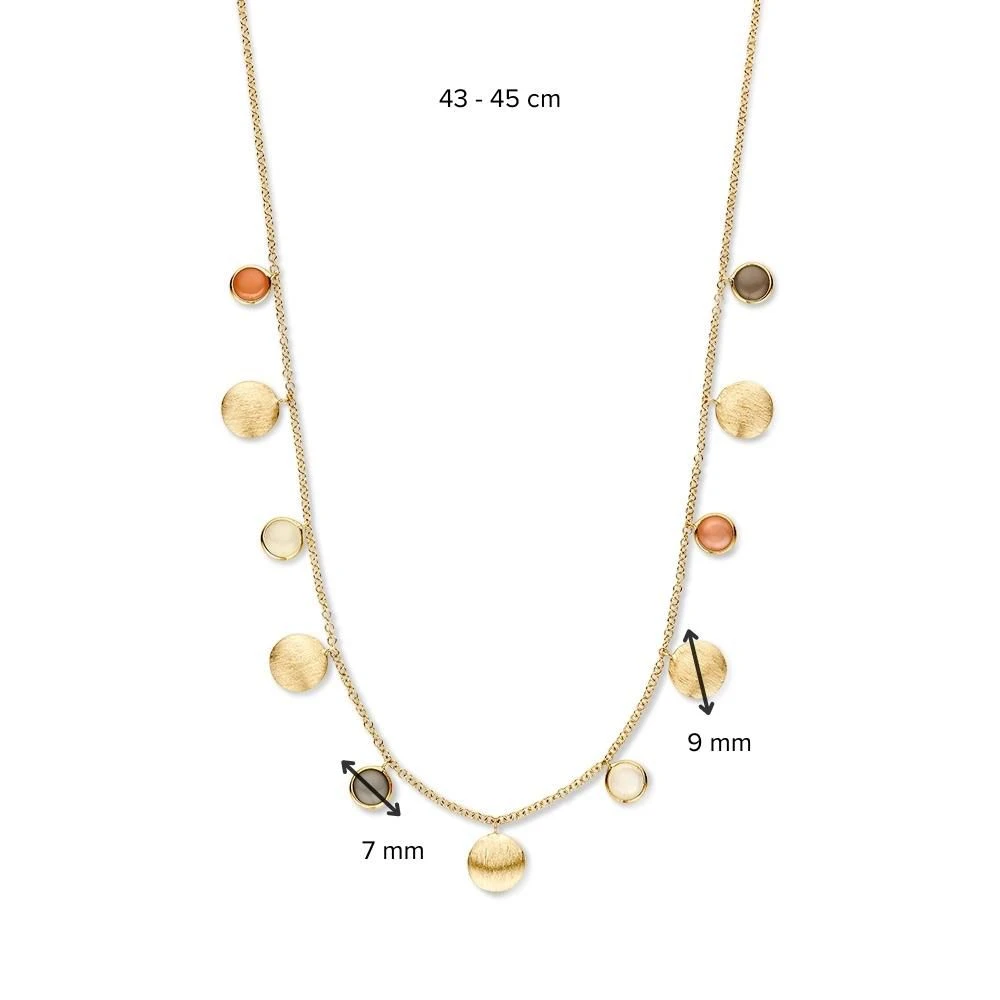 Collier geelgoud edelsteen