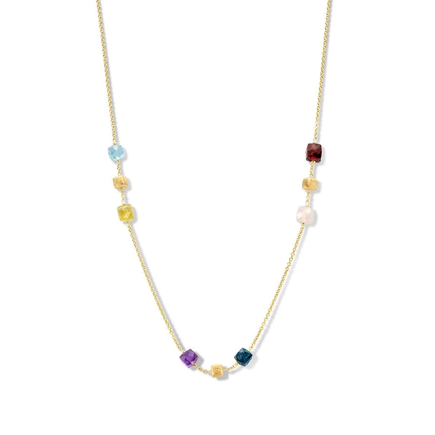 Collier geelgoud edelsteen