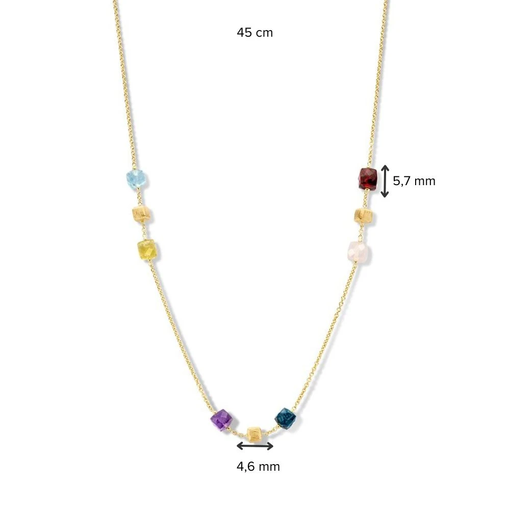 Collier geelgoud edelsteen