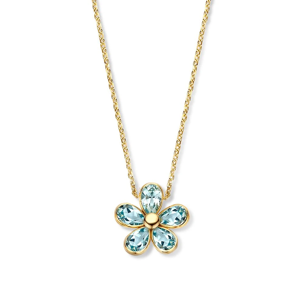 Collier geelgoud edelsteen