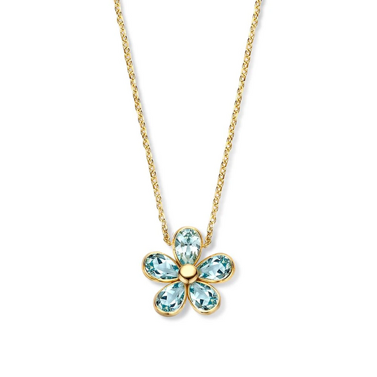 Collier geelgoud edelsteen