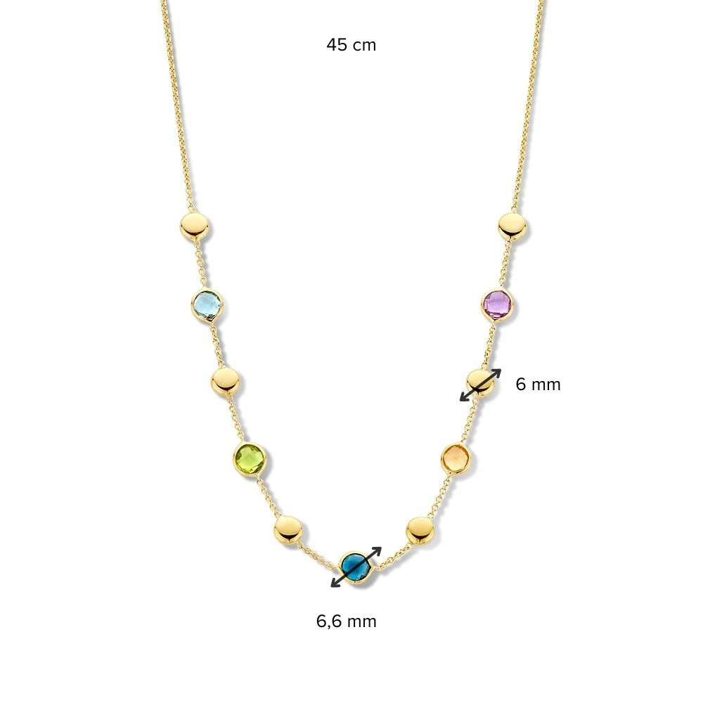 Collier geelgoud edelsteen