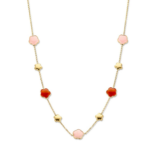 Collier geelgoud edelsteen