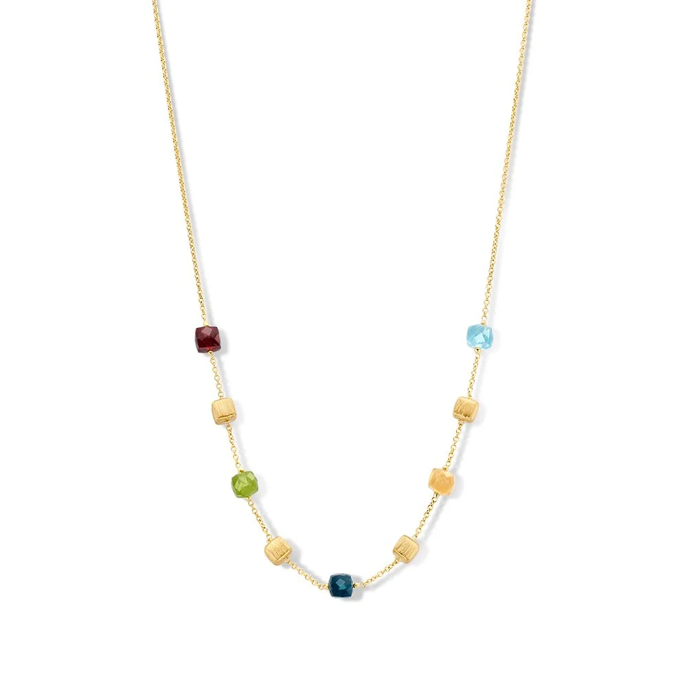 Collier geelgoud edelsteen
