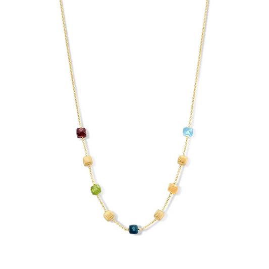 Collier geelgoud edelsteen