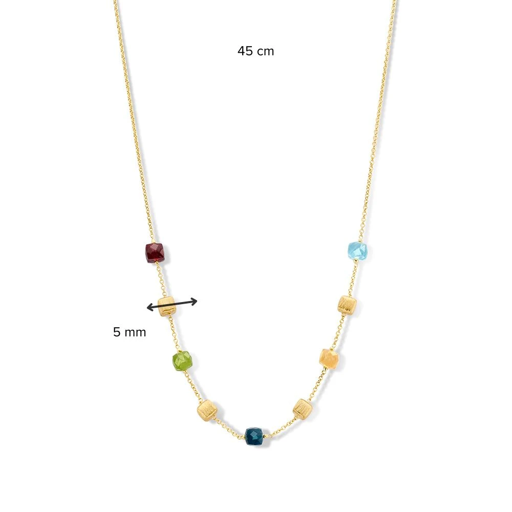 Collier geelgoud edelsteen
