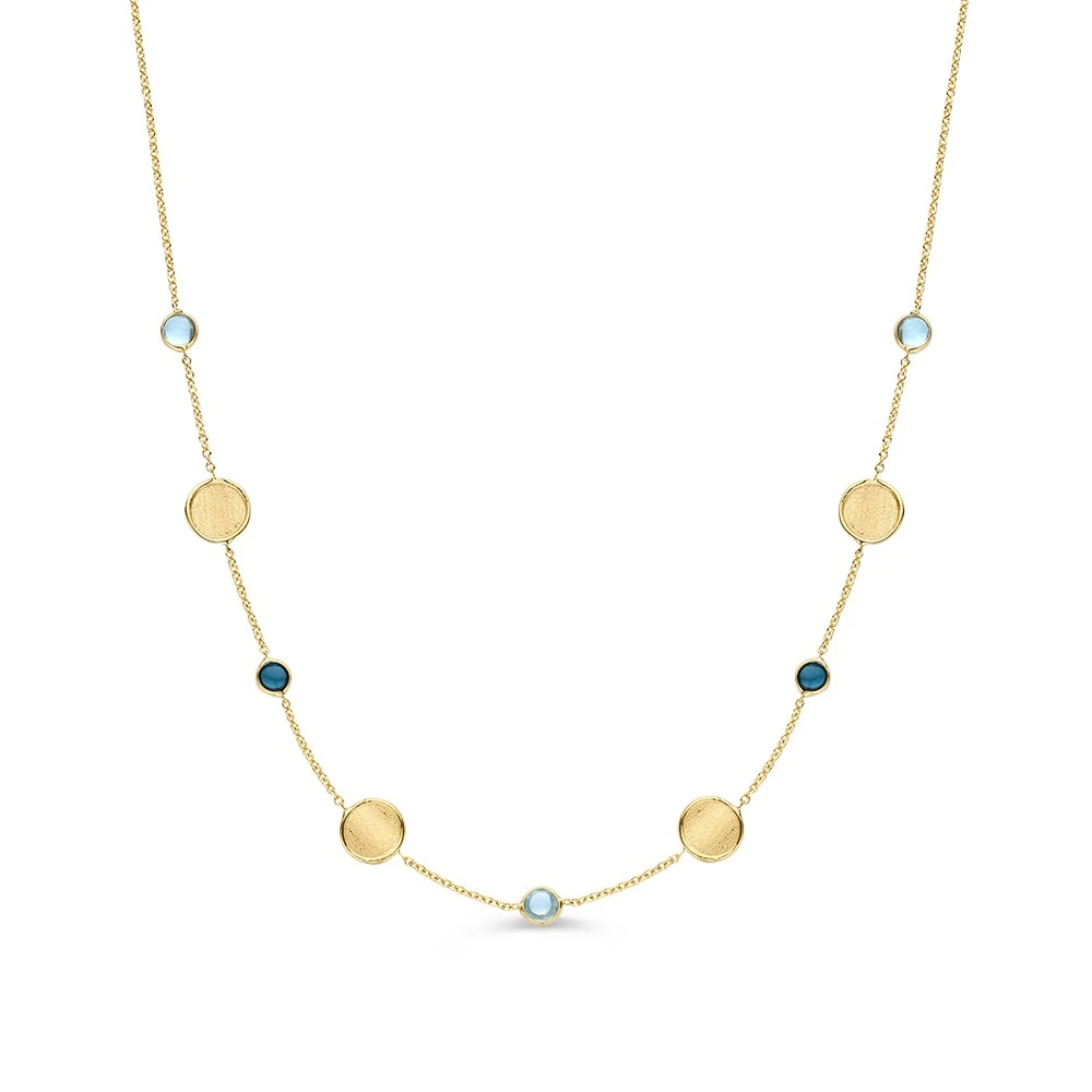 Collier geelgoud edelsteen