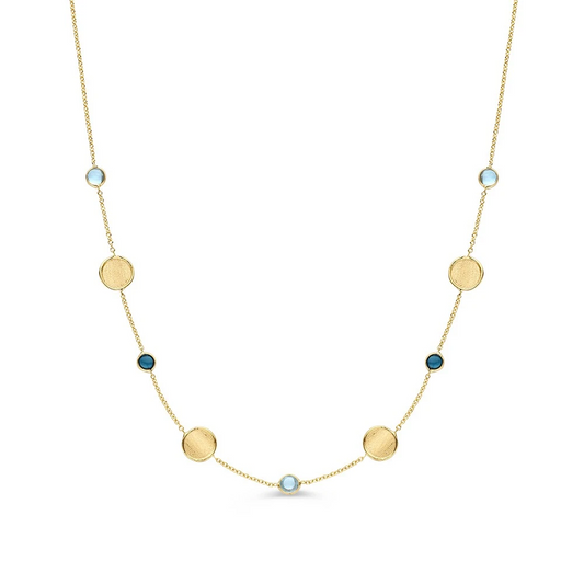 Collier geelgoud edelsteen
