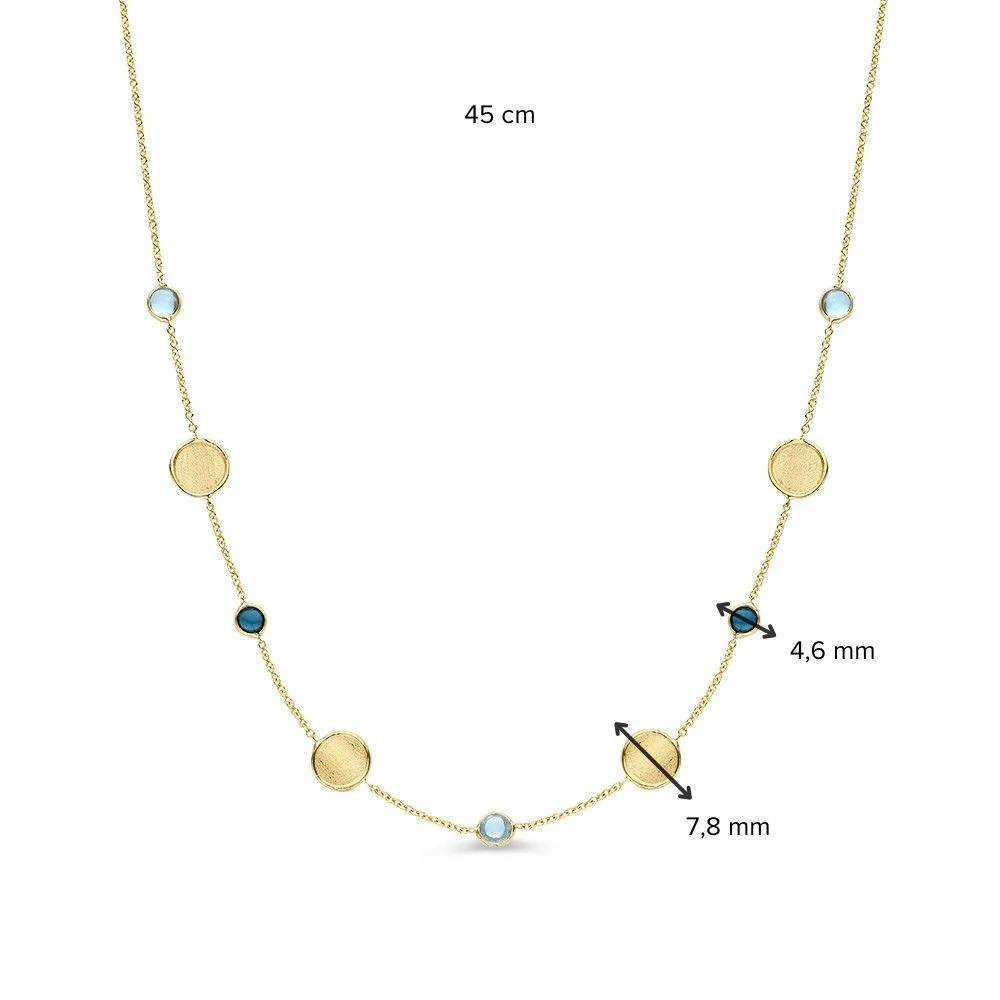 Collier geelgoud edelsteen