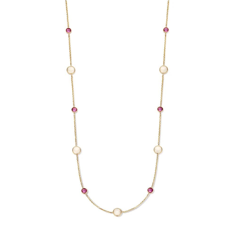 Collier geelgoud edelsteen
