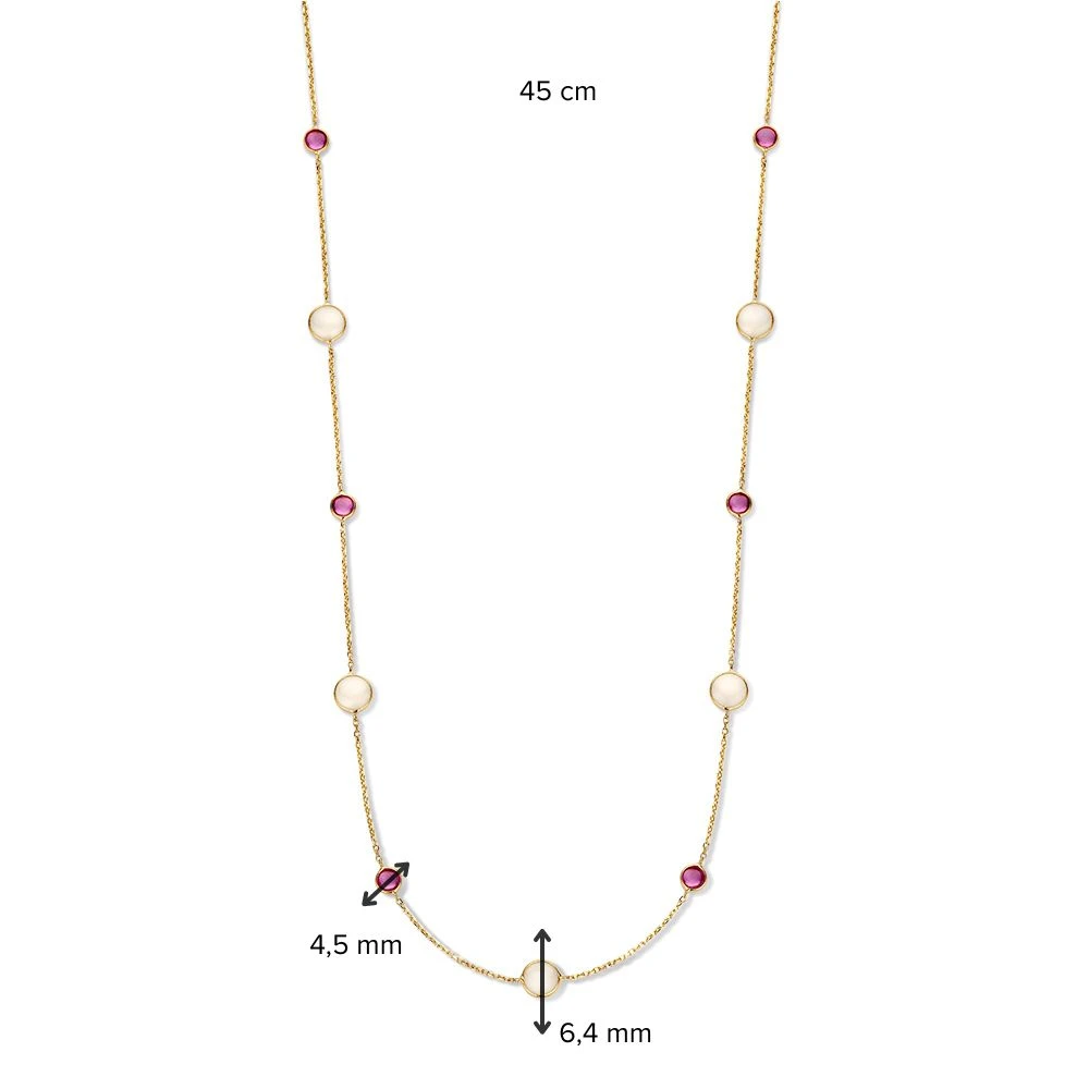 Collier geelgoud edelsteen