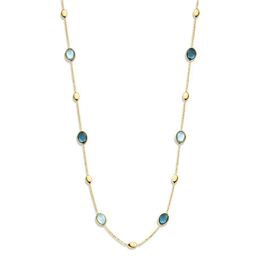 Collier geelgoud edelsteen