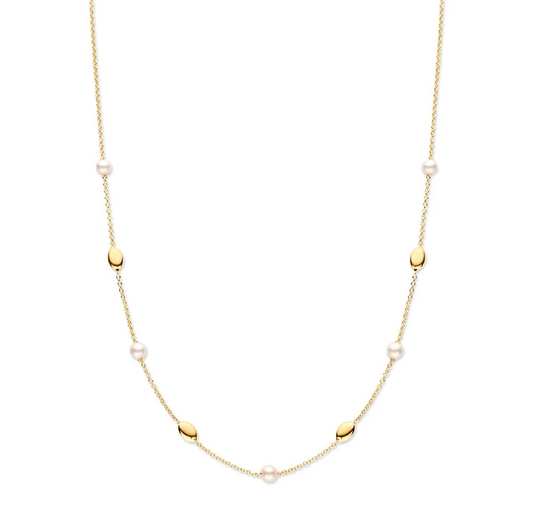 Collier geelgoud parel