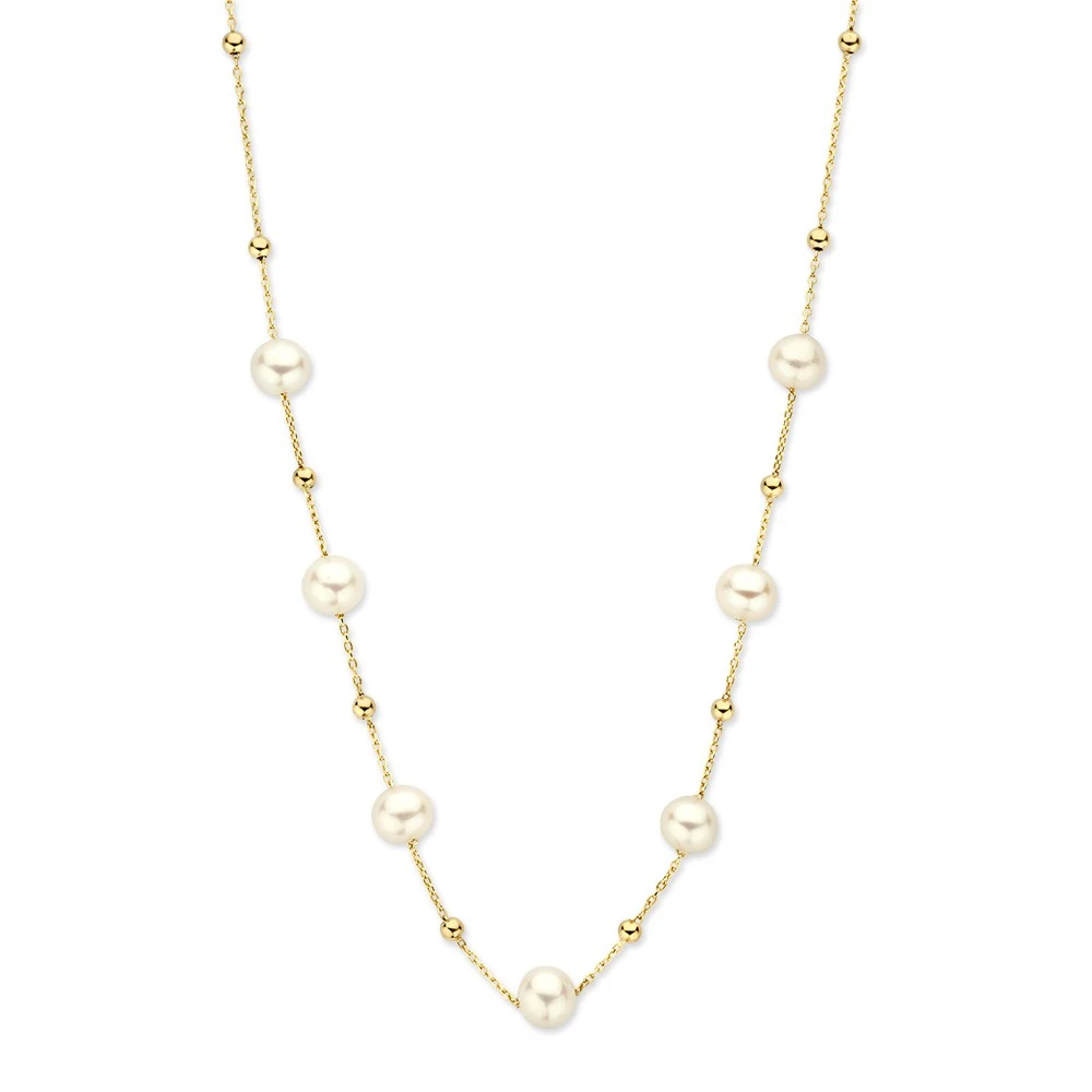Collier geelgoud parel