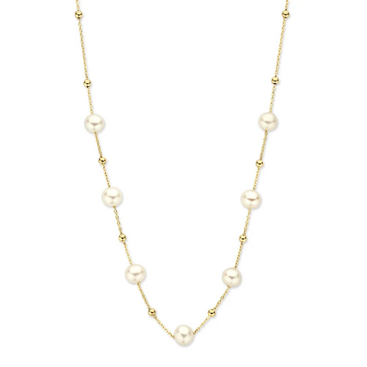 Collier geelgoud parel