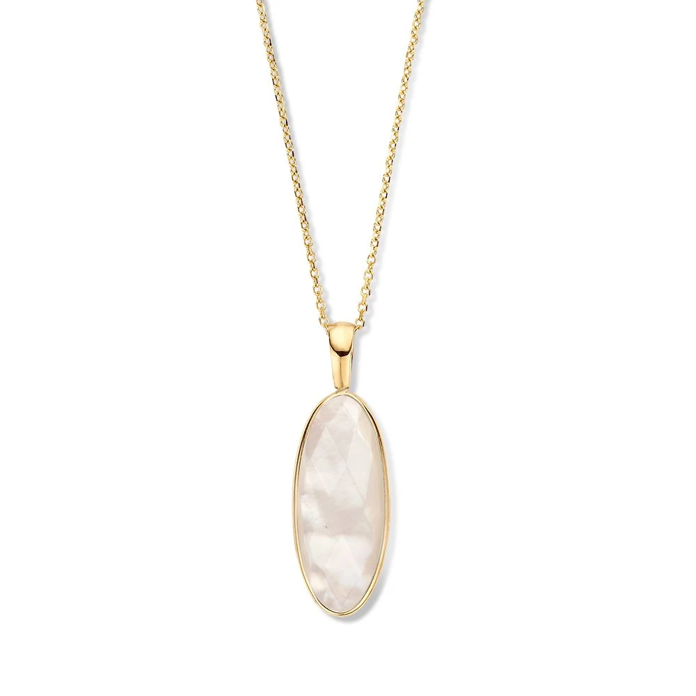 Collier geelgoud parelmoer