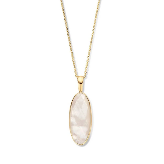Collier geelgoud parelmoer
