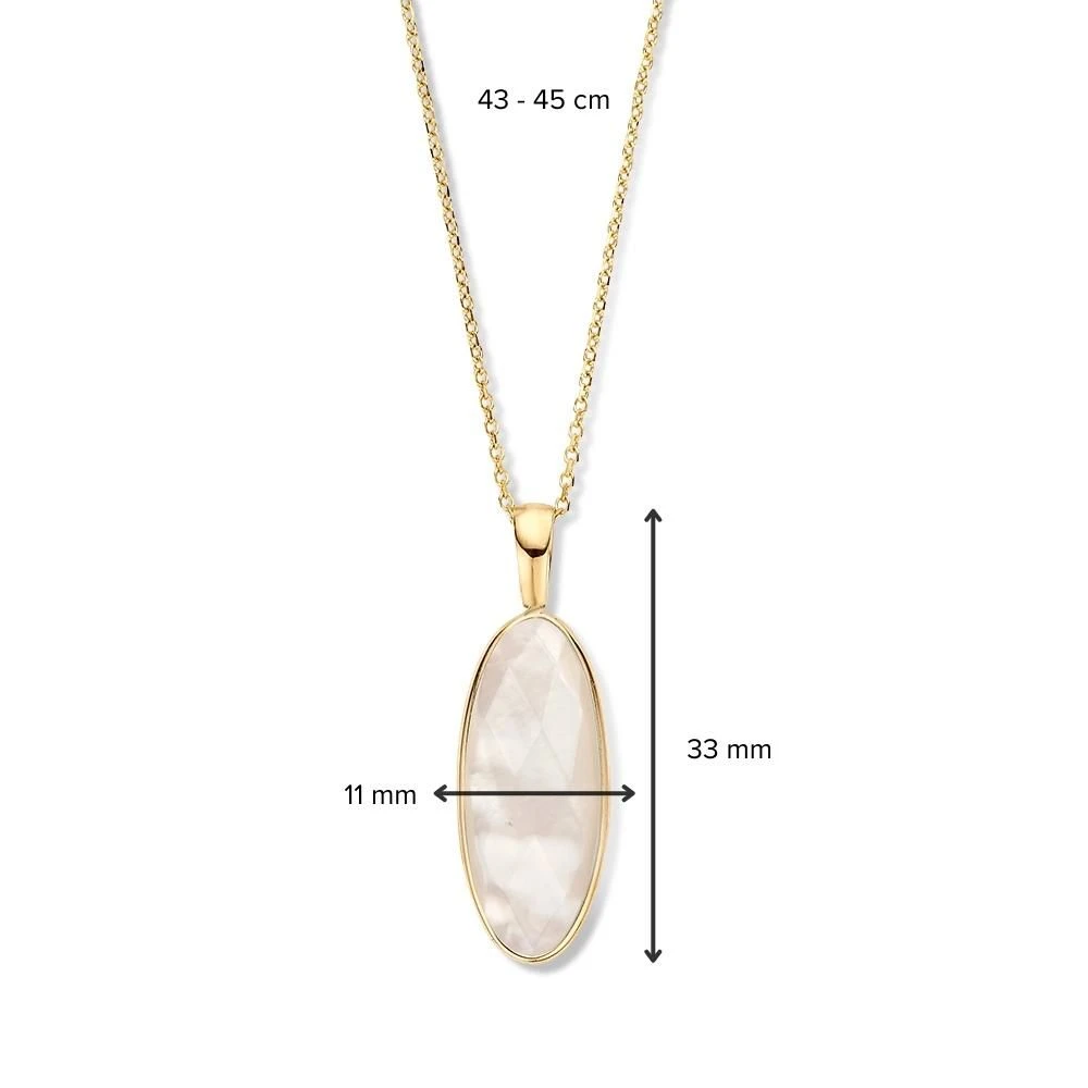 Collier geelgoud parelmoer