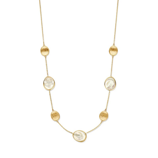 Collier geelgoud parelmoer