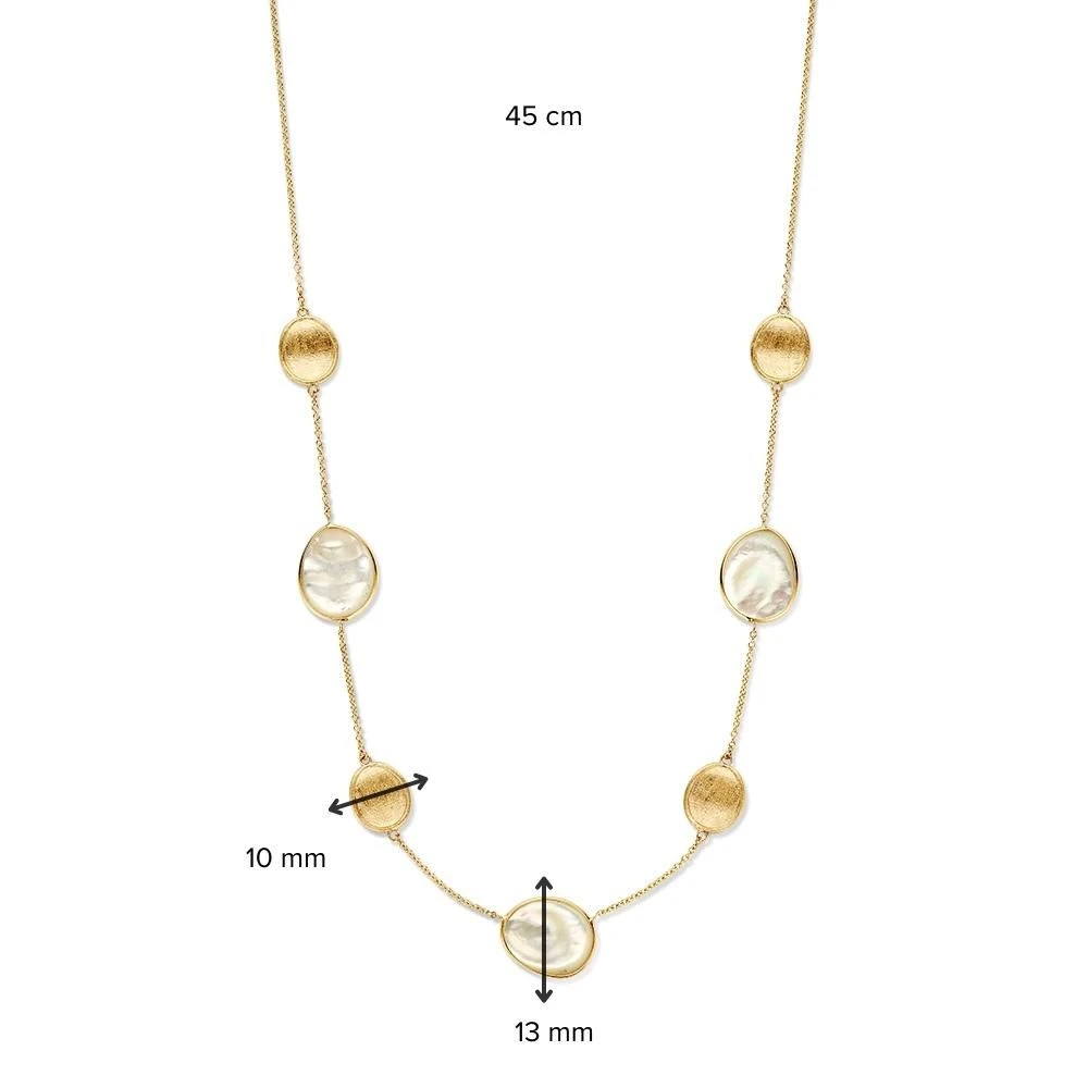 Collier geelgoud parelmoer