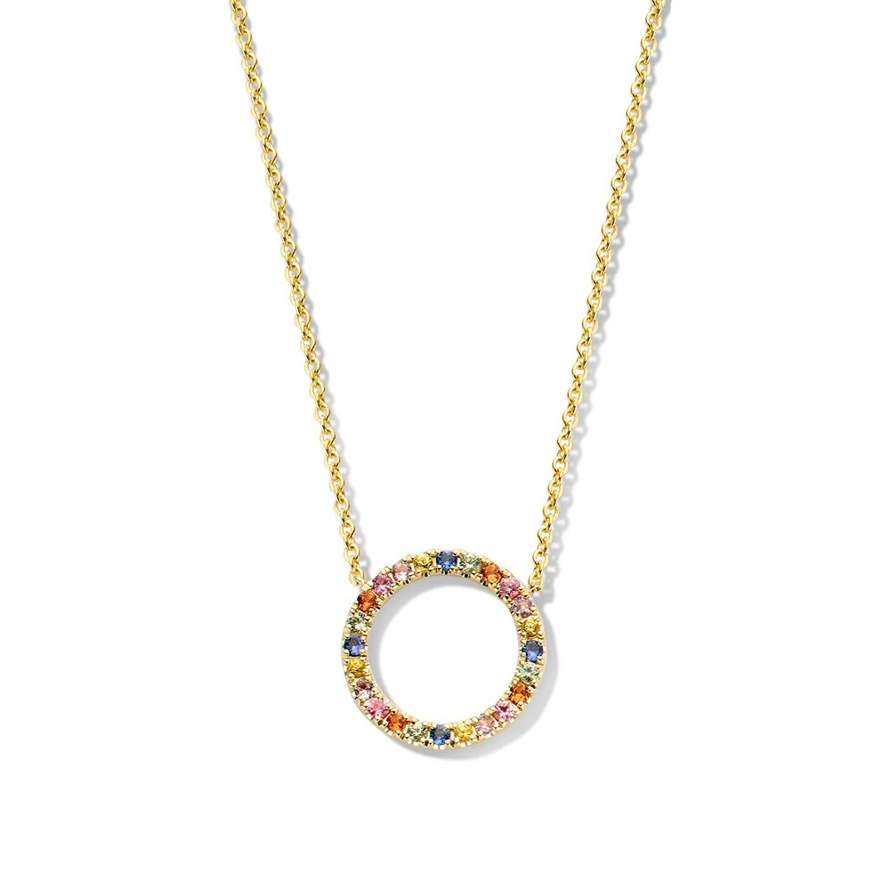 Collier geelgoud saffier