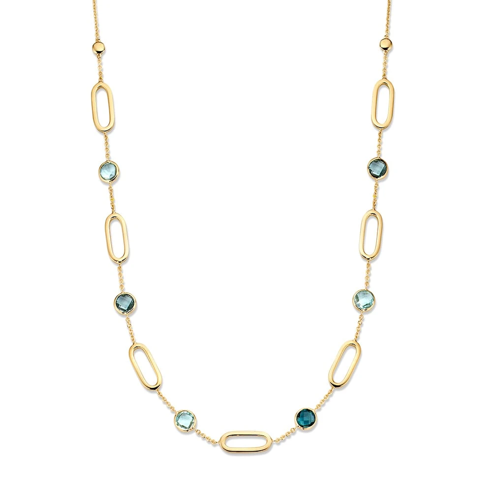 Collier geelgoud topaas