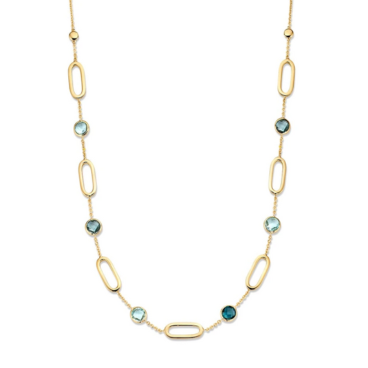 Collier geelgoud topaas