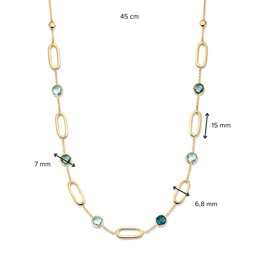 Collier geelgoud topaas