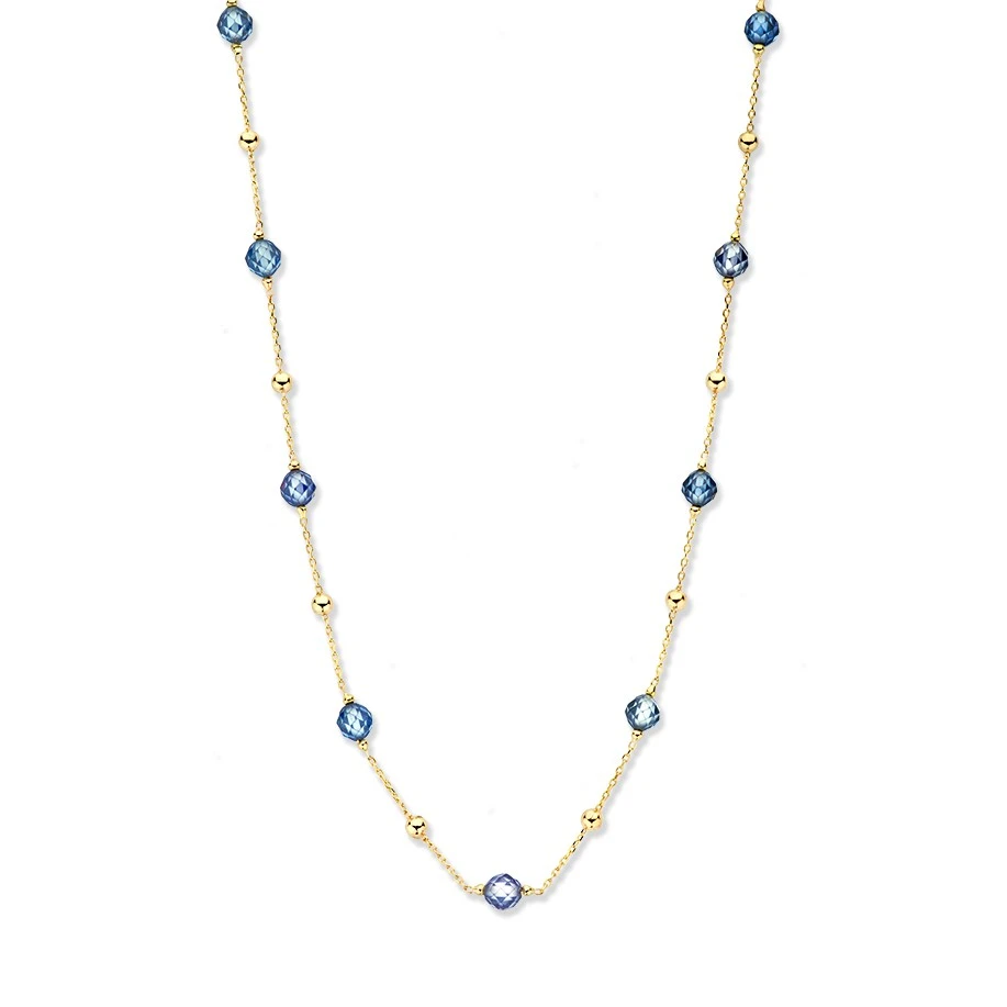 Collier geelgoud zirkonia