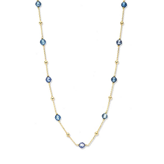 Collier geelgoud zirkonia