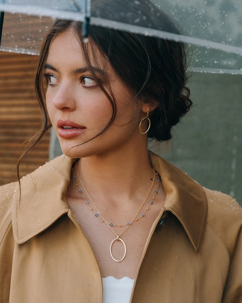 Collier geelgoud zirkonia