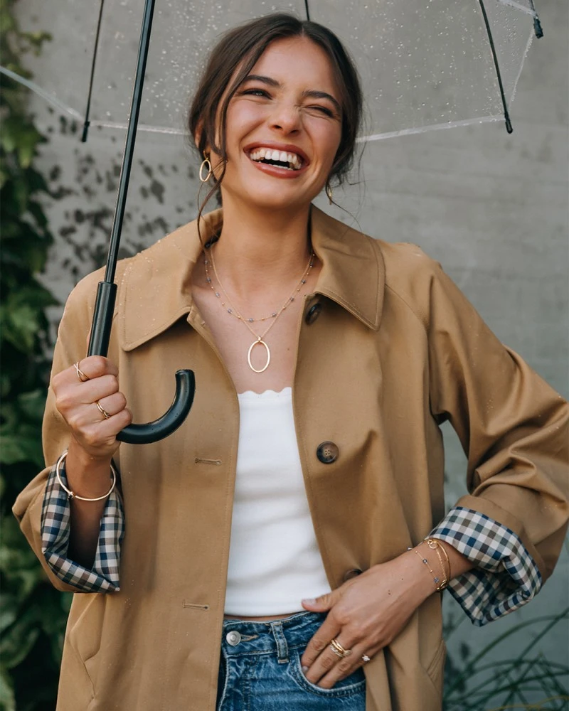 Collier geelgoud zirkonia