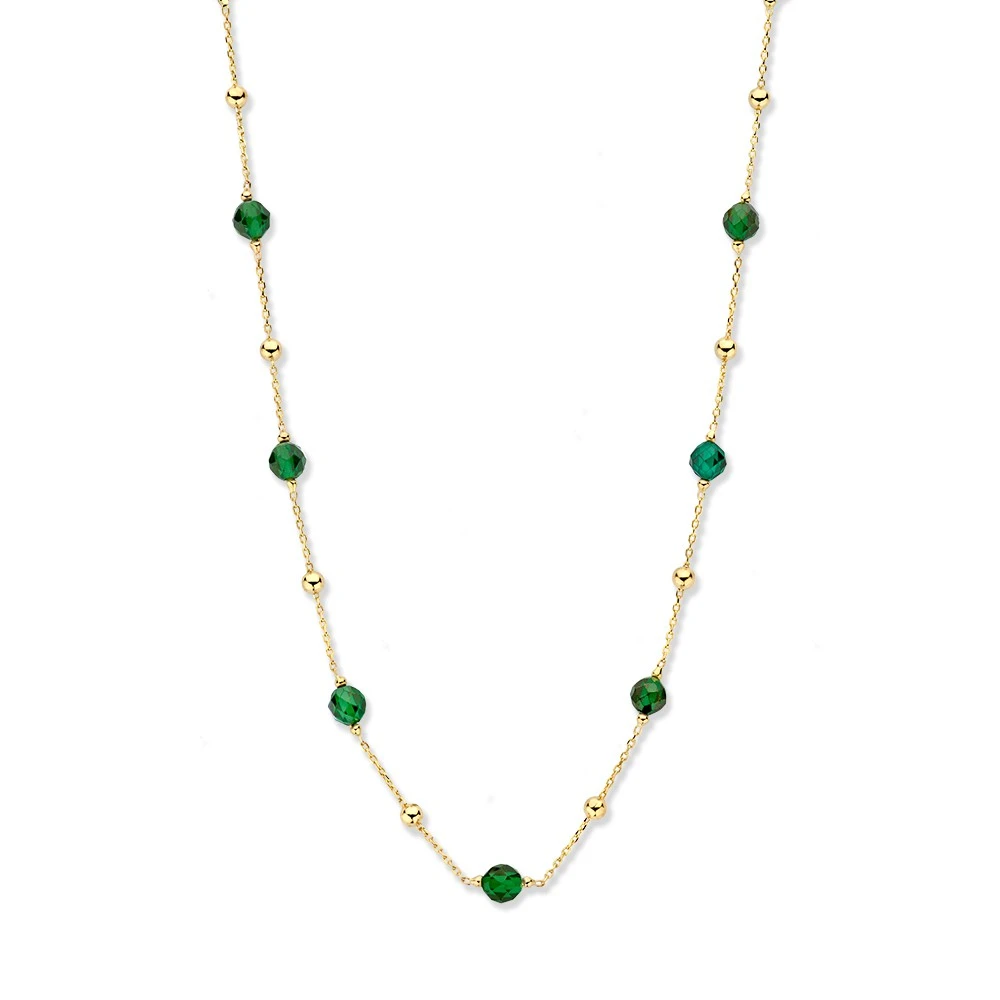 Collier geelgoud zirkonia