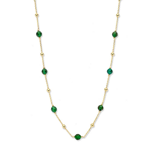 Collier geelgoud zirkonia