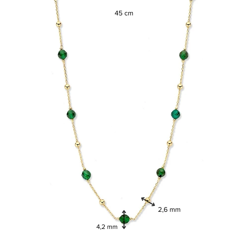 Collier geelgoud zirkonia