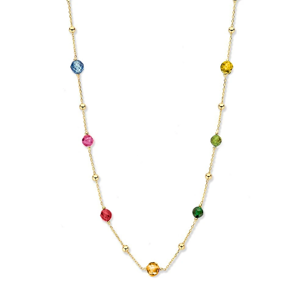 Collier geelgoud zirkonia