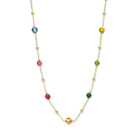 Collier geelgoud zirkonia