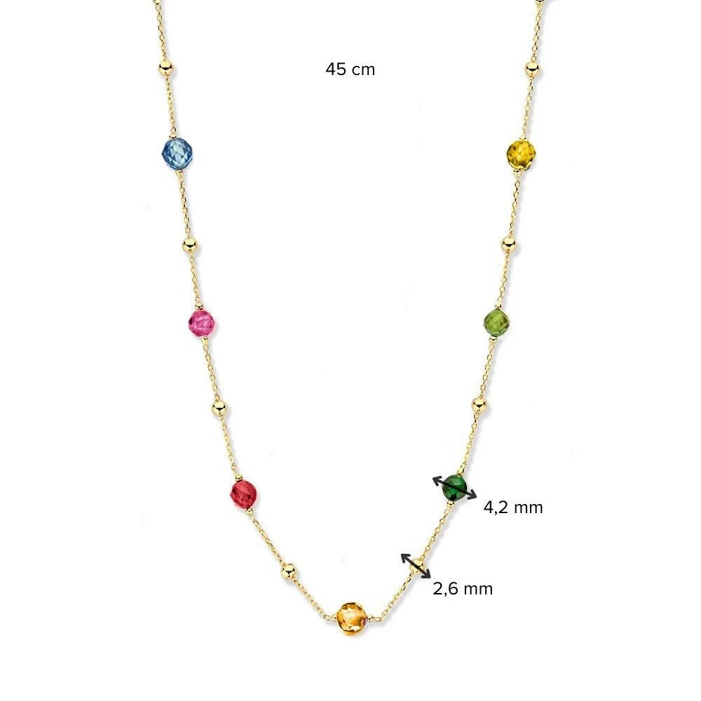 Collier geelgoud zirkonia